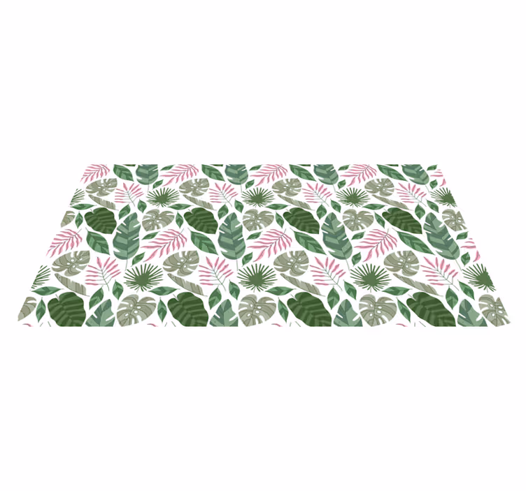 Nature rug with tropical leaf designs - TenStickers