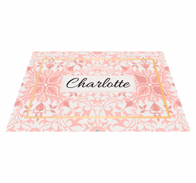 Custom botanical arrangement bedroom carpet - TenStickers