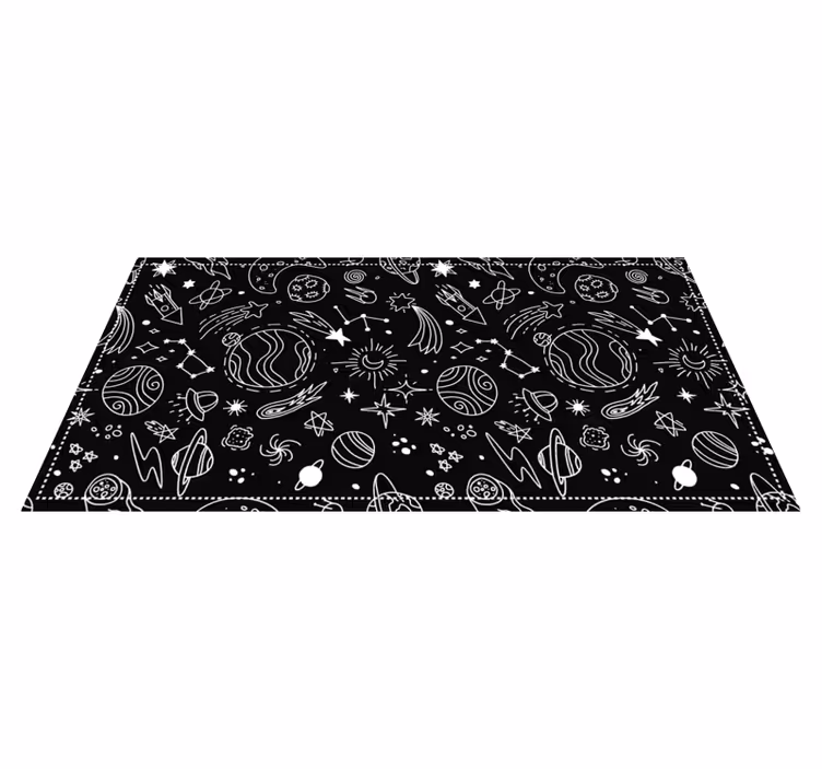 Celestial Playground star rug - TenStickers
