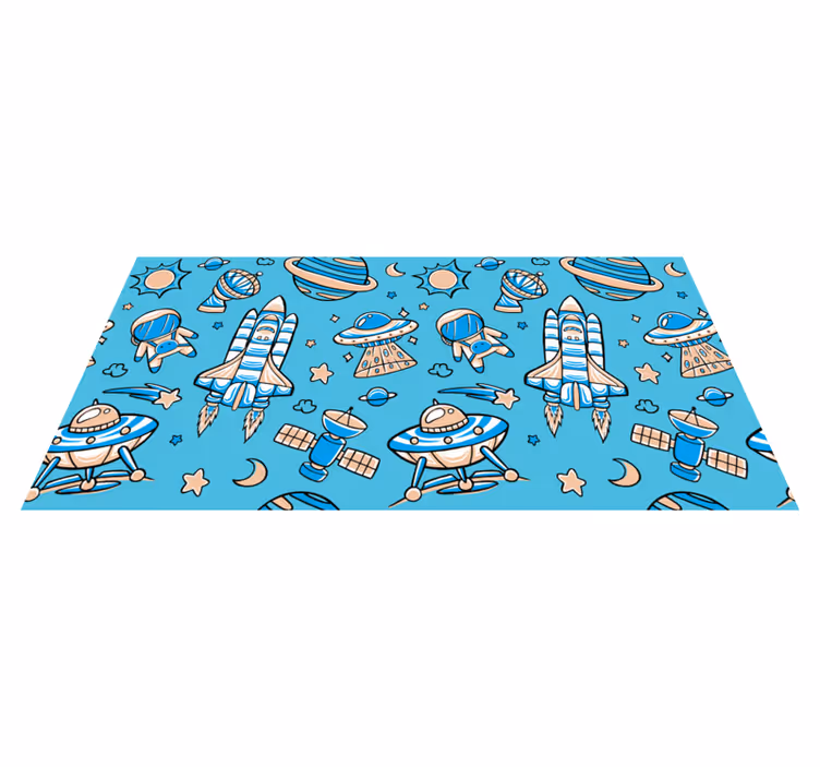 Space exploration adventure star rug - TenStickers