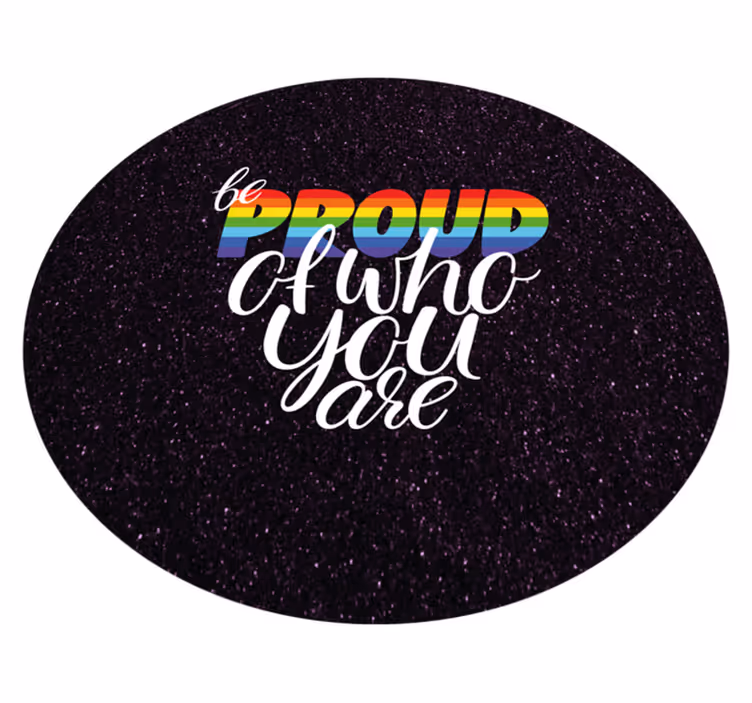 Proud Message Design quote rug - TenStickers