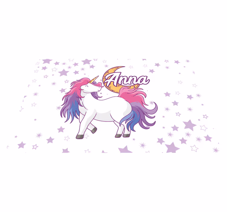Unicorn-Themed Starry Scene custom floor mat - TenStickers