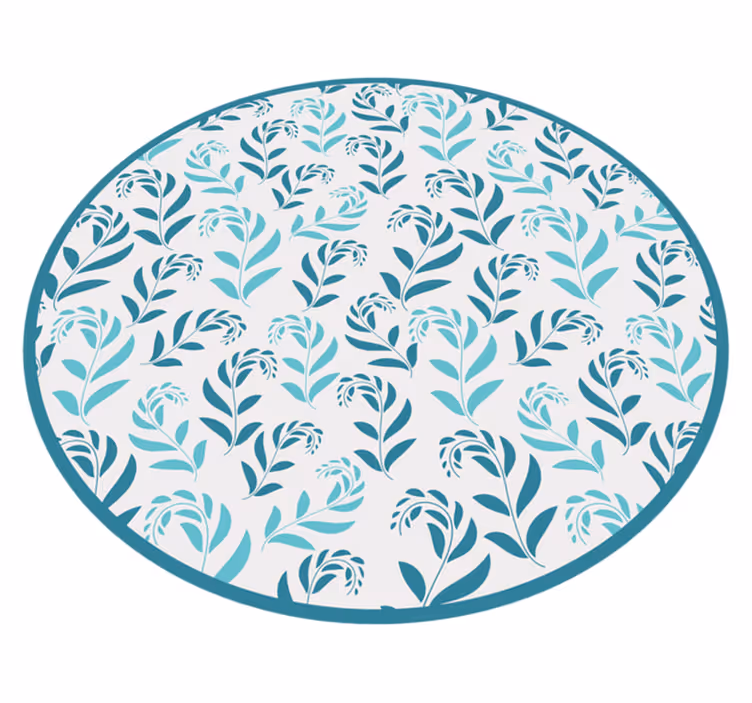Botanical Leaf Inspiration floral rug - TenStickers