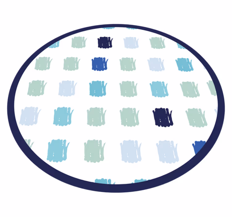 Blue paint strokes minimalistic rug - TenStickers
