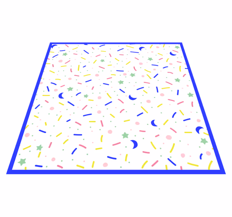 Party colorful shapes kids rug - TenStickers