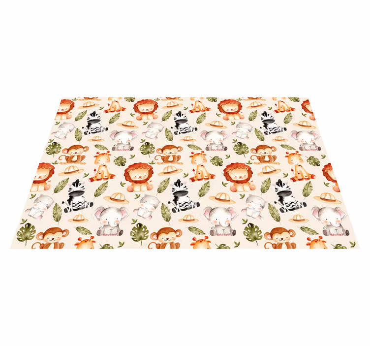 Cute Safari Animals nursery rug - TenStickers
