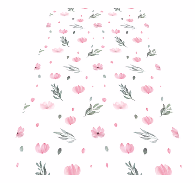 Delightful Botanical Illustrations floral rug - TenStickers