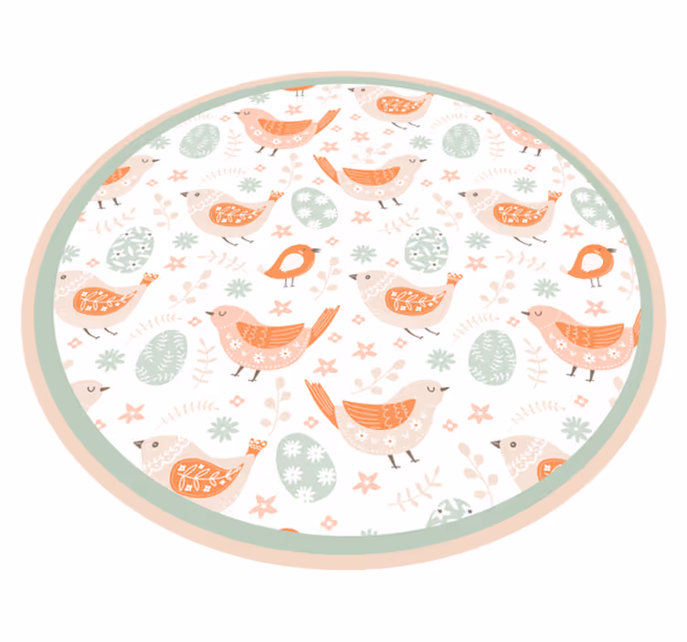 Delightful Bird Motifs nature rug - TenStickers