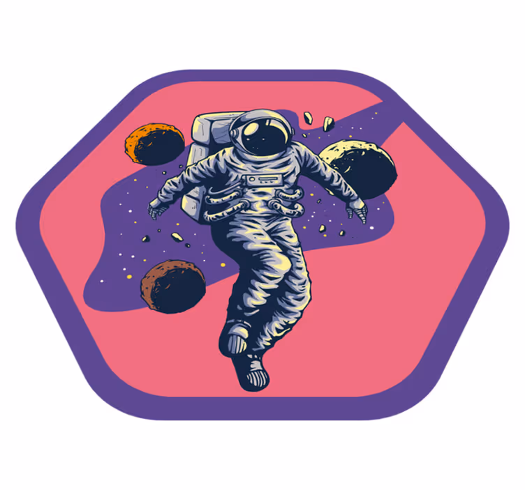 Space Explorer Journey star rug - TenStickers