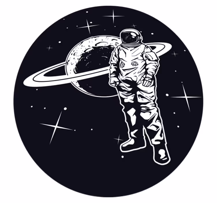 Cosmonaut in the Cosmos star rug - TenStickers