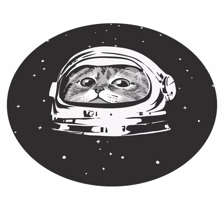 Space Cat Adventure kids carpet - TenStickers