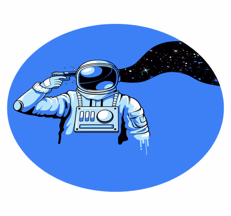 Astronaut Cosmic Scene teenage bedroom rug - TenStickers