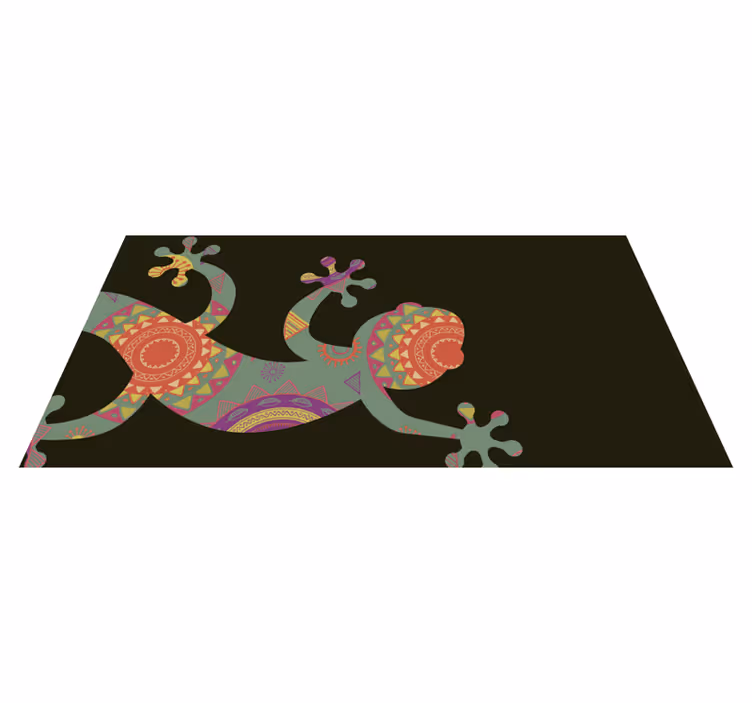 Colorful Geometric Lizard mandala rug - TenStickers