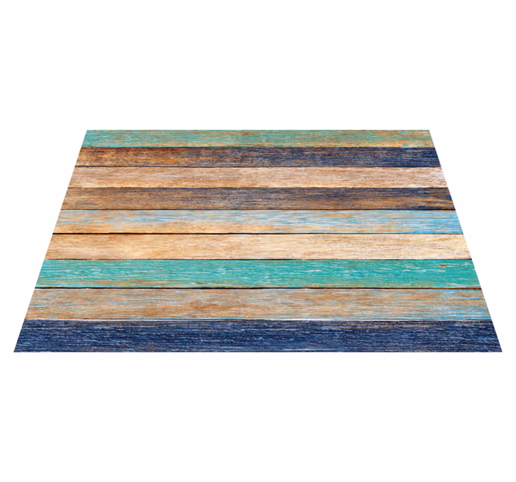 Colorful planks dock pattern texture carpet - TenStickers