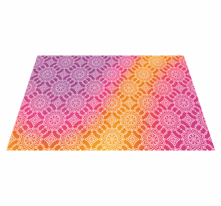 Elegant gradient mandala rug - TenStickers
