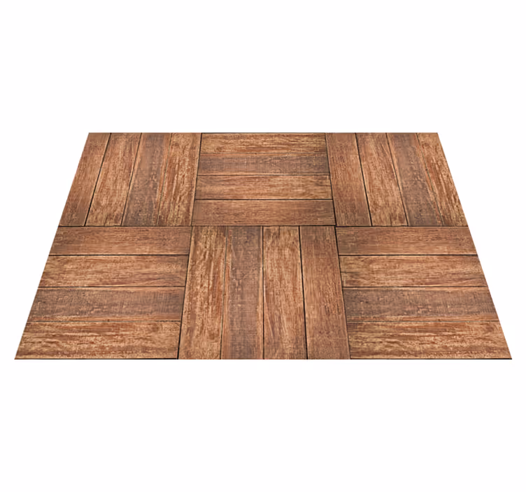 Luxurious pattern wood effect rug - TenStickers