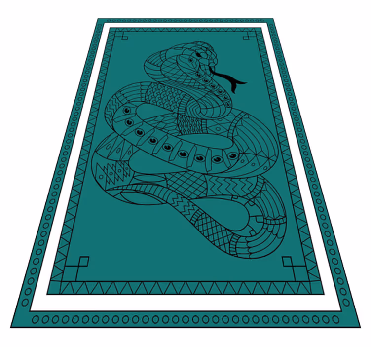 Snake illustration animal mat - TenStickers