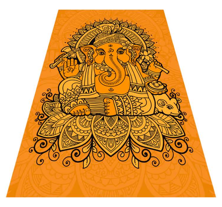 Ganesh Illustration ethnic rug - TenStickers