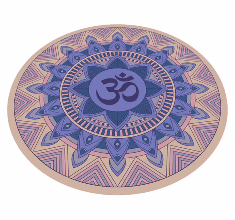 Meditative Lotus Pattern mandala rug - TenStickers