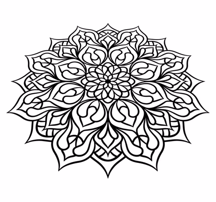 Elegant Purple Pattern mandala rug - TenStickers