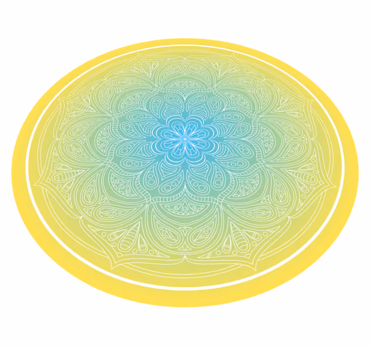 Intricate Floral Pattern mandala rug - TenStickers