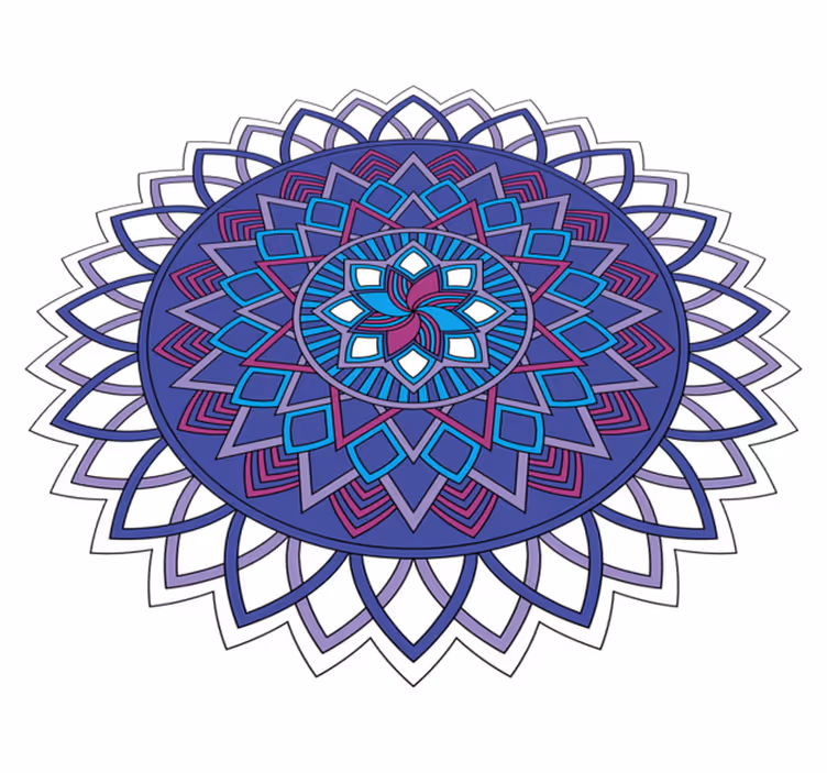 Intricate Floral Arrangement mandala rug - TenStickers