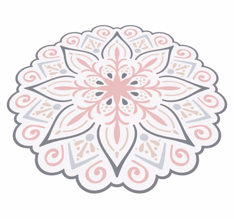 Graceful Floral Element mandala rug - TenStickers