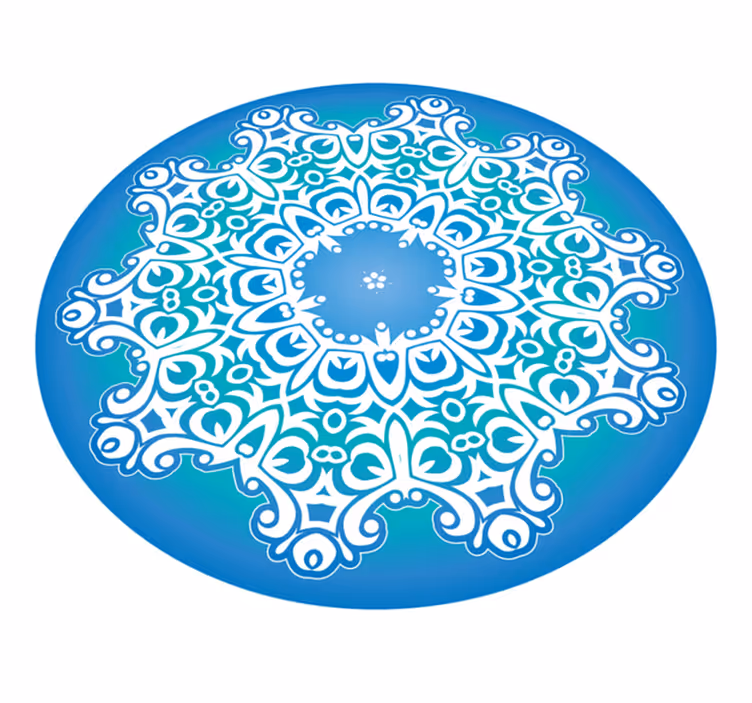 Elaborate Botanical Ornament mandala rug - TenStickers