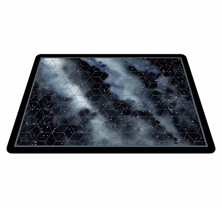 Hexagonal galaxy pattern teenage bedroom rug - TenStickers