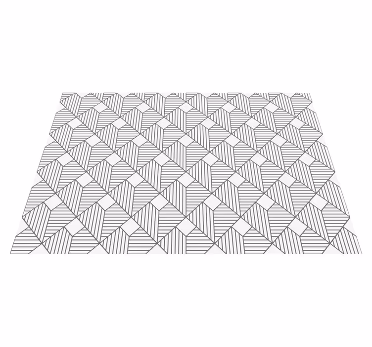 Grey patterned style geometric rug - TenStickers