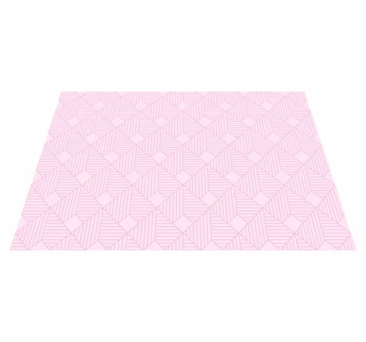 Pink elegant patterns geometric rug - TenStickers