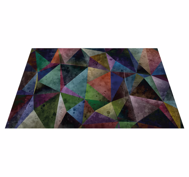 Colorful Triangle Mosaic geometric rug - TenStickers