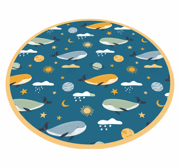 Whale Adventure kids carpet - TenStickers