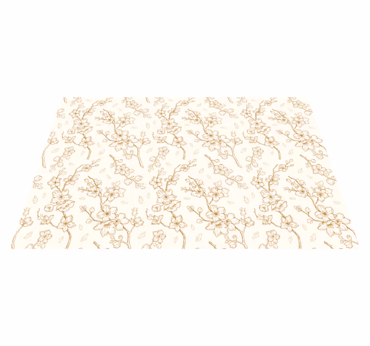 Blossom Branch Pattern floral rug - TenStickers