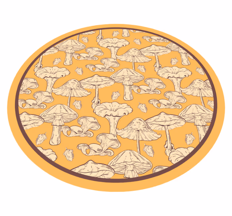 Nature rug in mushroom design - TenStickers
