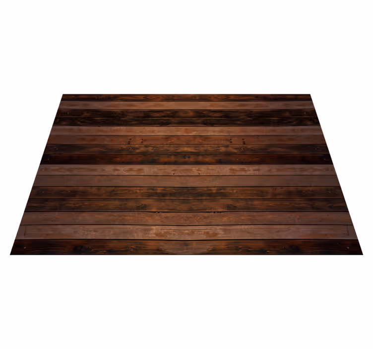 Realistic dark brown shade wood effect rug - TenStickers