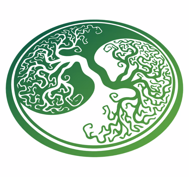 Intricate Tree Design nature rug - TenStickers