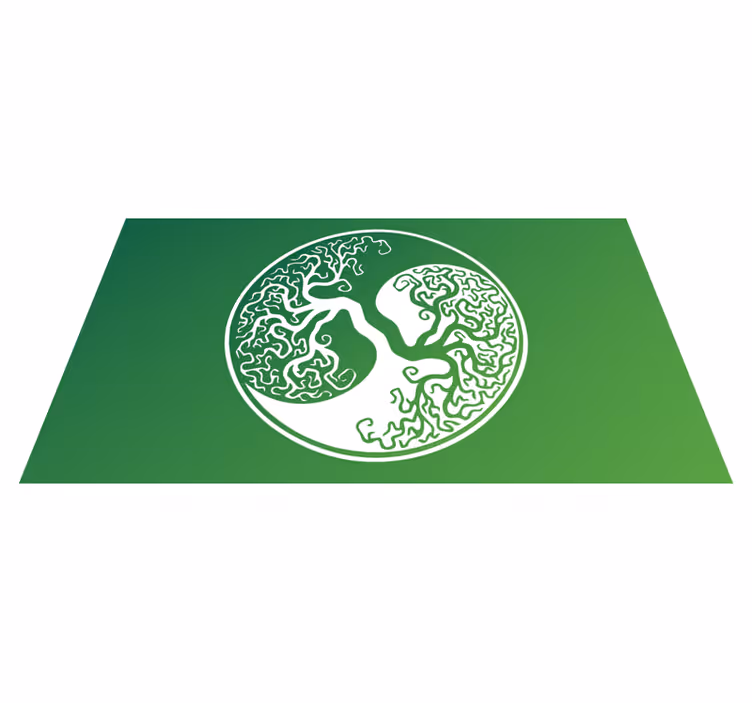 Tree Silhouette Circle nature rug - TenStickers