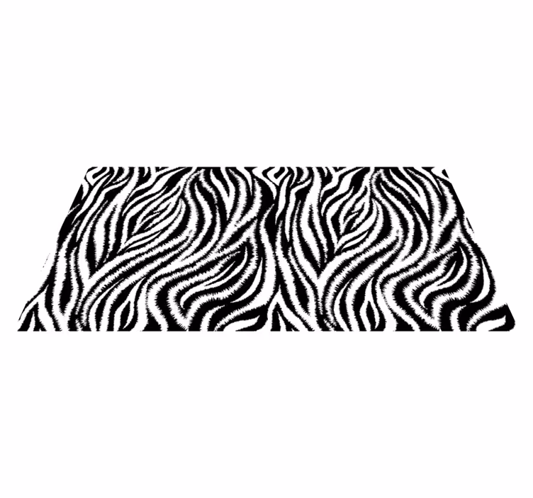 Animal print rug zebra stripe design - TenStickers