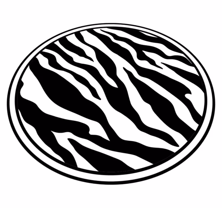 Black and white zebra pattern animal rug - TenStickers