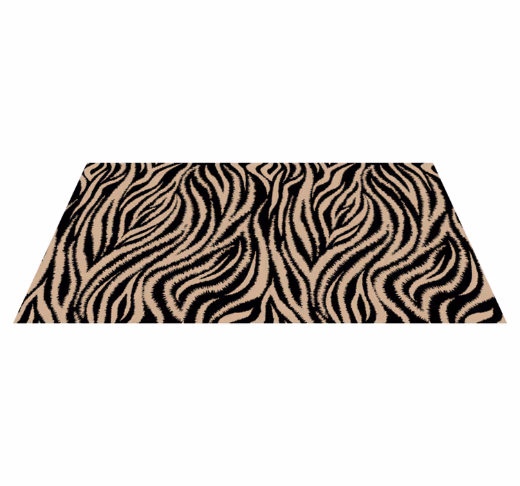 Animal print rug with zebra striped design - TenStickers