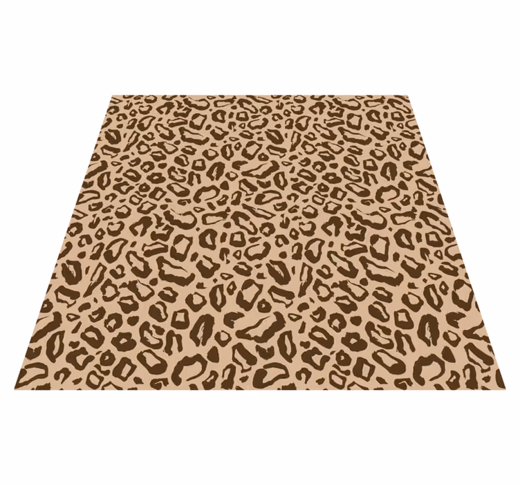 Brown leopard spot motif animal print rug - TenStickers