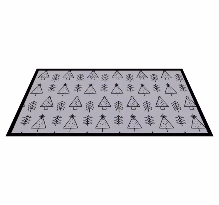 Celebratory tree motif christmas rug - TenStickers