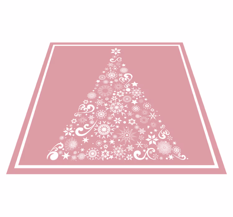 Festive Holiday Tree christmas rug - TenStickers
