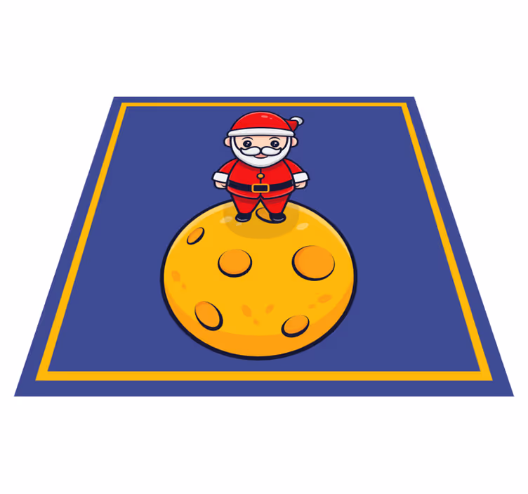 SANTA ON MOON halloween rugs - TenStickers