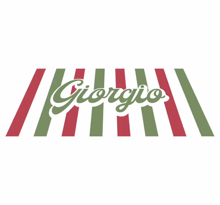 Italian flag custom floor mat - TenStickers