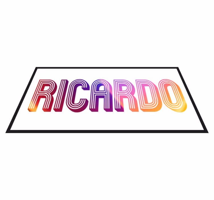 Custom Name neon teenage bedroom rug - TenStickers