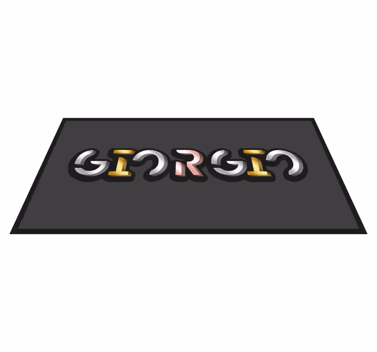 Custom floor mat personalized name design - TenStickers