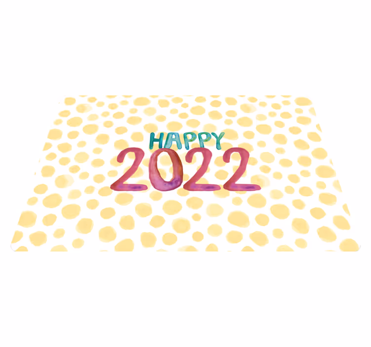 Custom Happy New Year quote rug - TenStickers