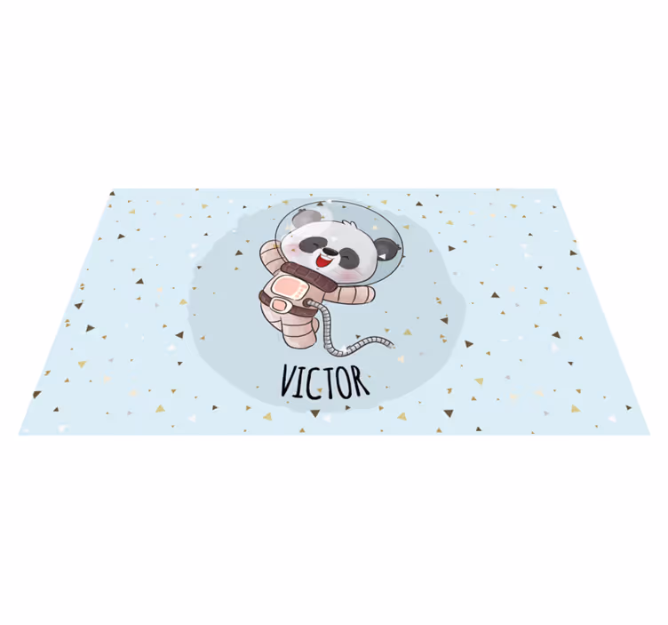 Cute Panda Astronaut custom floor mat - TenStickers